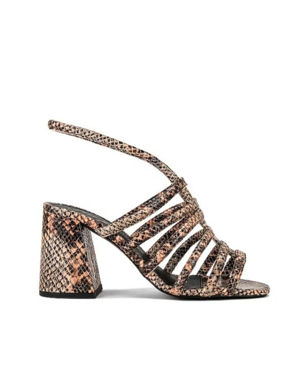 Free People Women's Colette Python Strap Heel Sandal Sz 8.5